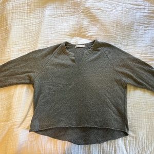 Alternative Apparel Grey Cropped Sweatshirt, Womens Small
